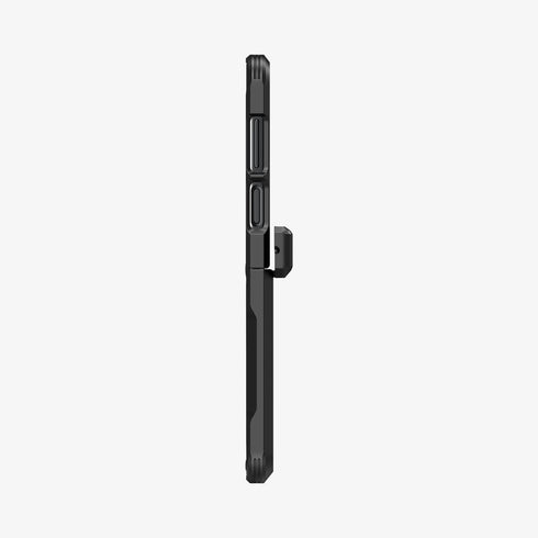 ACS06227 - Galaxy Z Flip 5 Case Tough Armor Pro in black showing the back with phone fully open